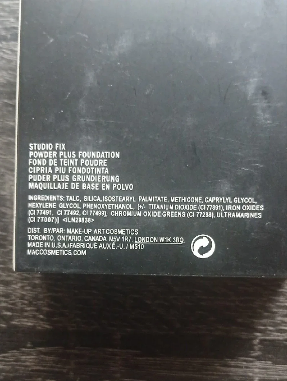 MAC Cosmetics Studio Fix Powder Foundation - Black Packaging